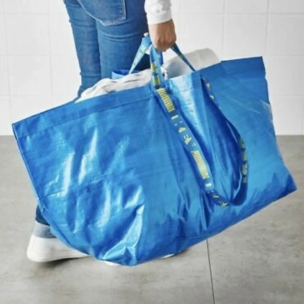 NEW Lot of Ten 10 Frakta Large 19 Gallon Blue‎ IKEA Tote Carrying Storage Bags